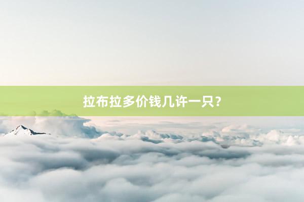 拉布拉多价钱几许一只？